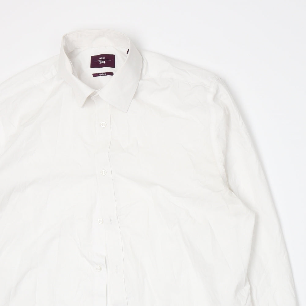 Moss Bros Mens White    Dress Shirt Size 17