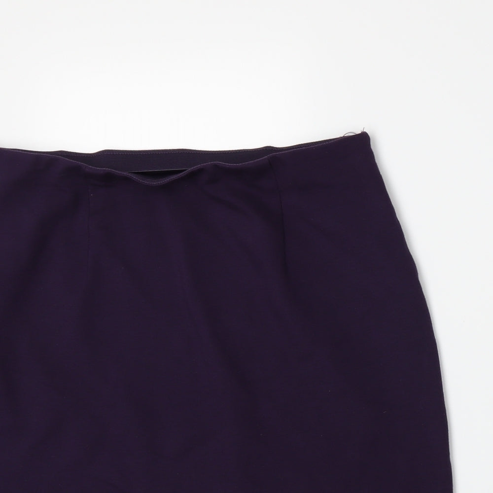 Marks and Spencer Womens Purple   A-Line Skirt Size 14