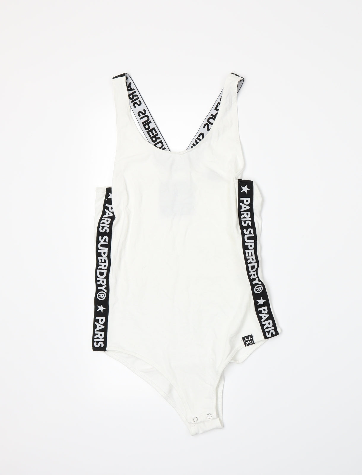Superdry Womens White   Bodysuit One-Piece Size 10