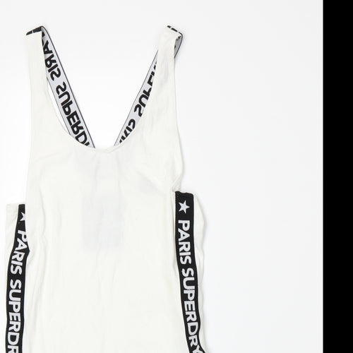 Superdry Womens White   Bodysuit One-Piece Size 10