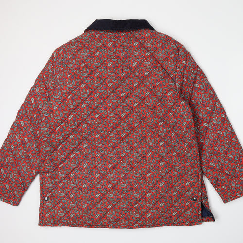 Country Collection Womens Red Paisley  Quilted Jacket Size 16