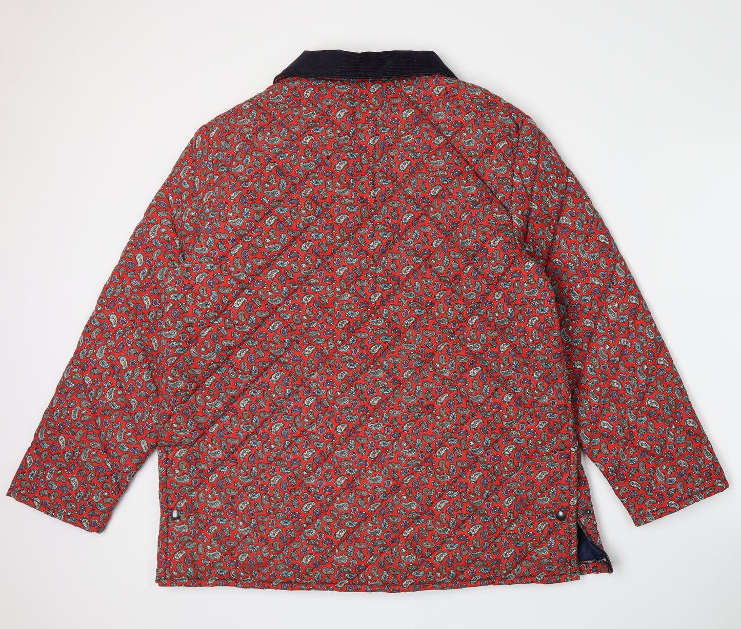 Country Collection Womens Red Paisley  Quilted Jacket Size 16