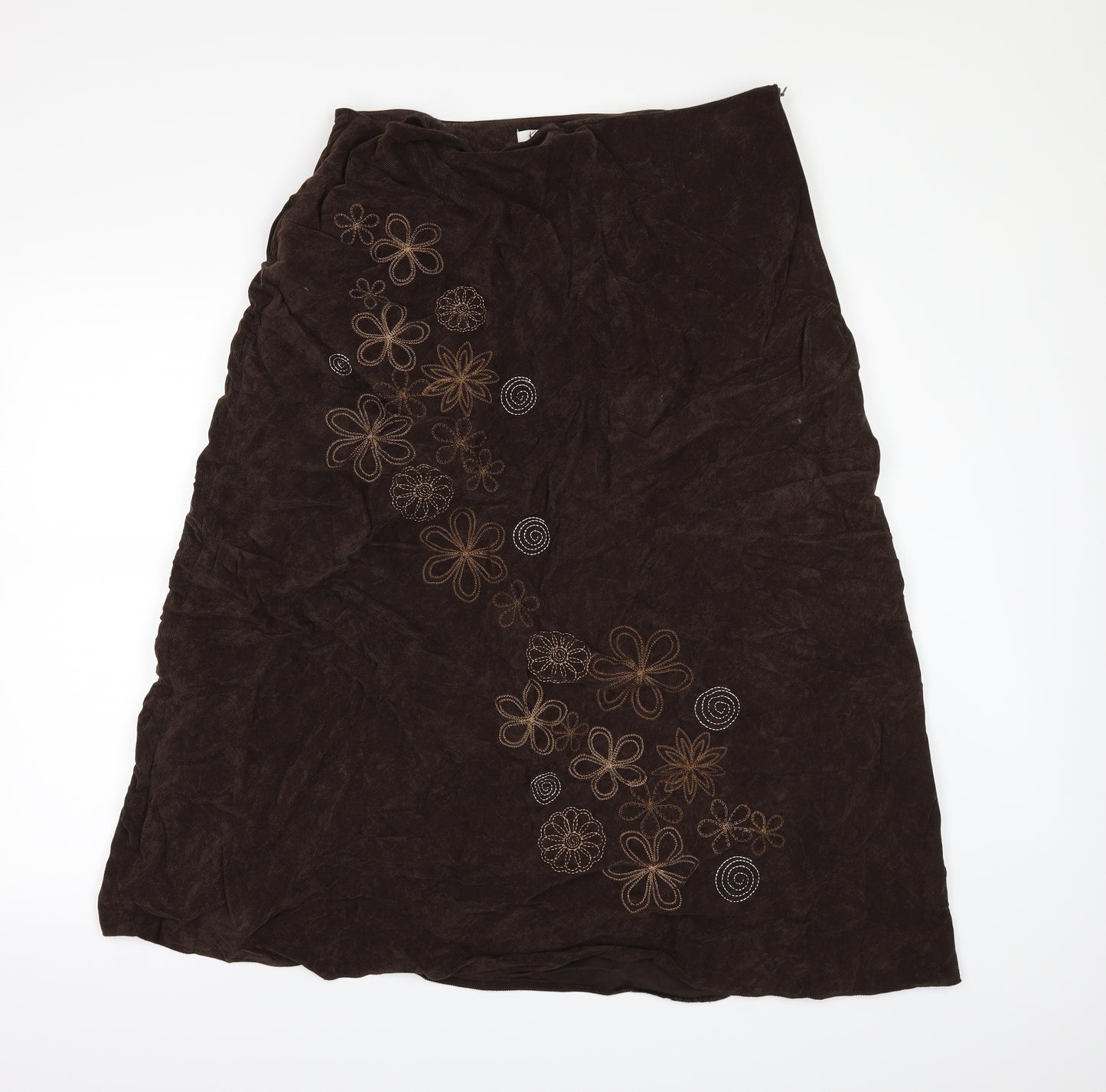 Klass Womens Brown  Corduroy A-Line Skirt Size 18