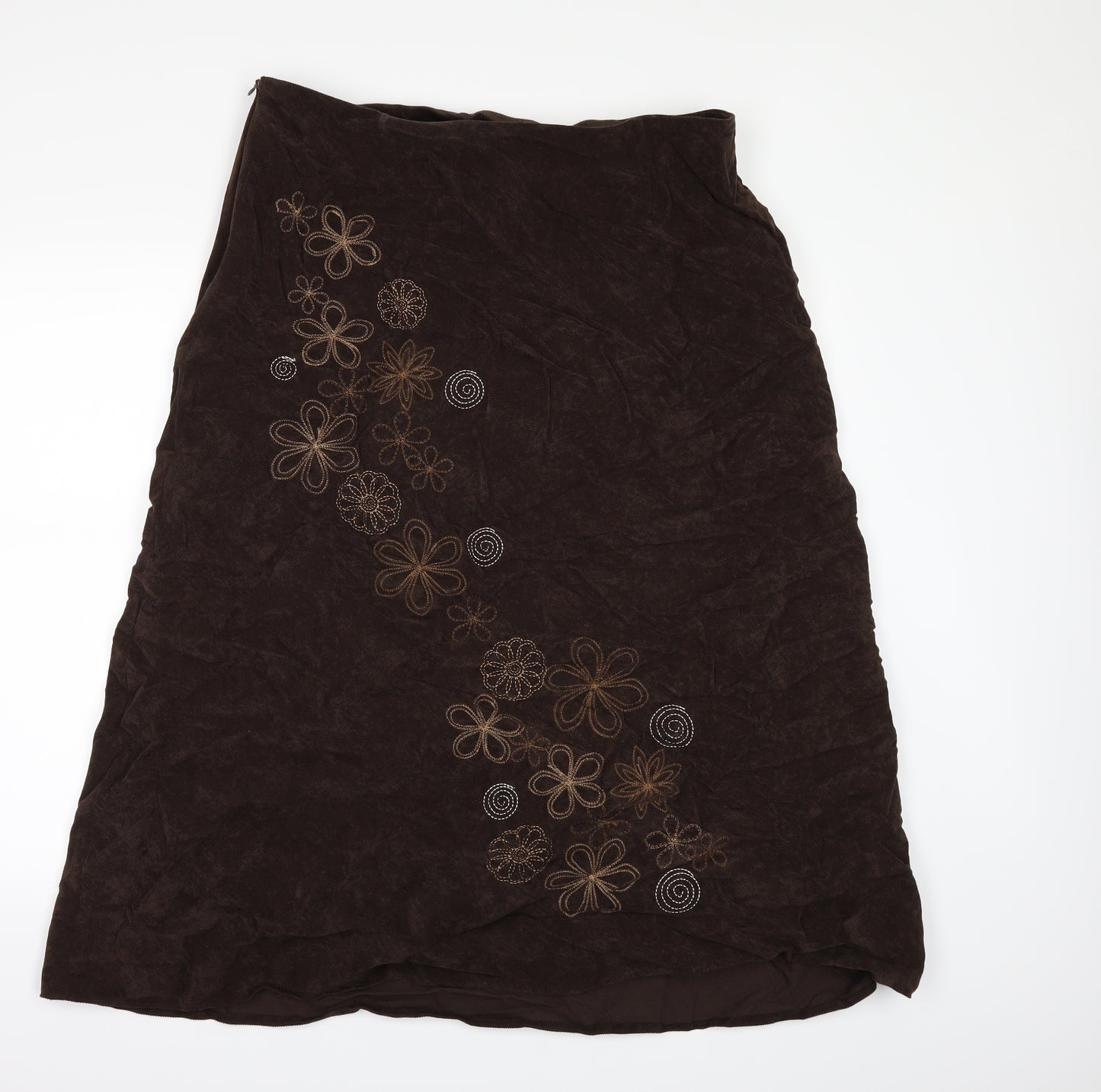 Klass Womens Brown  Corduroy A-Line Skirt Size 18