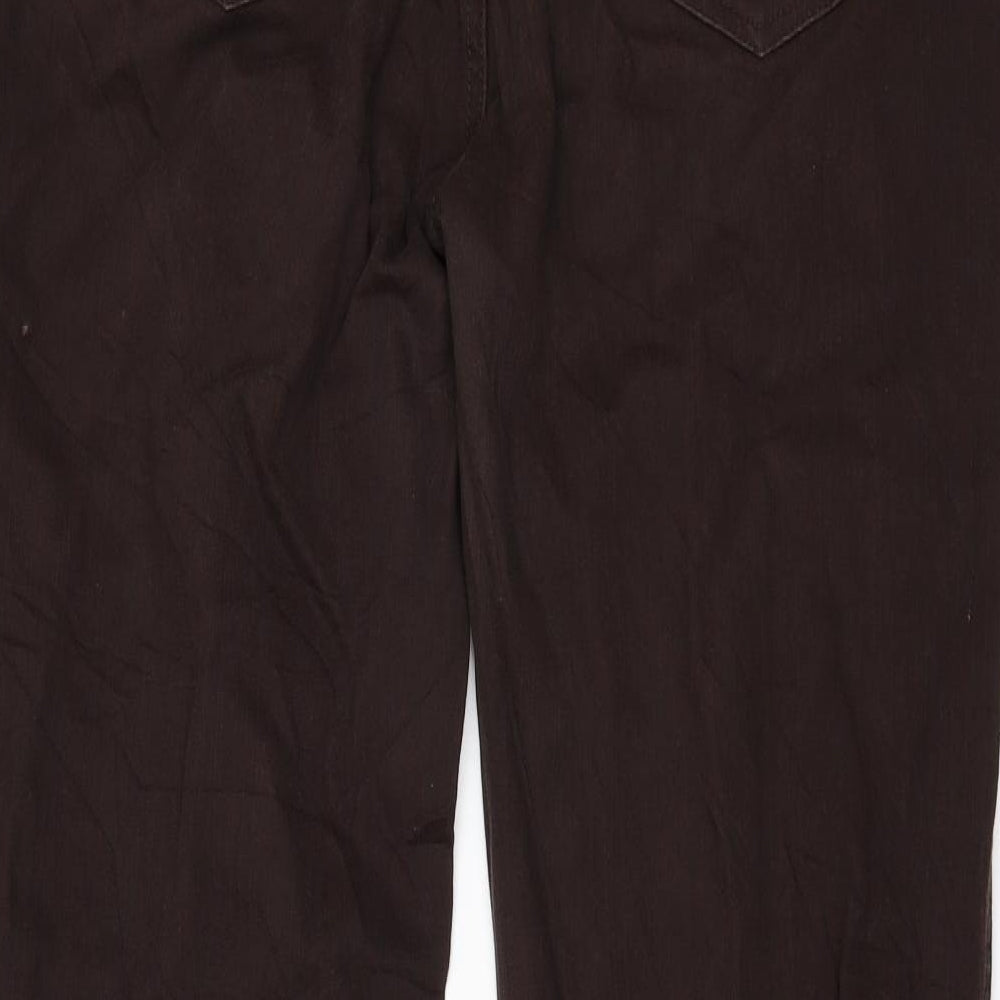 M&Co Womens Brown  Denim Flared Jeans Size 16 L29 in