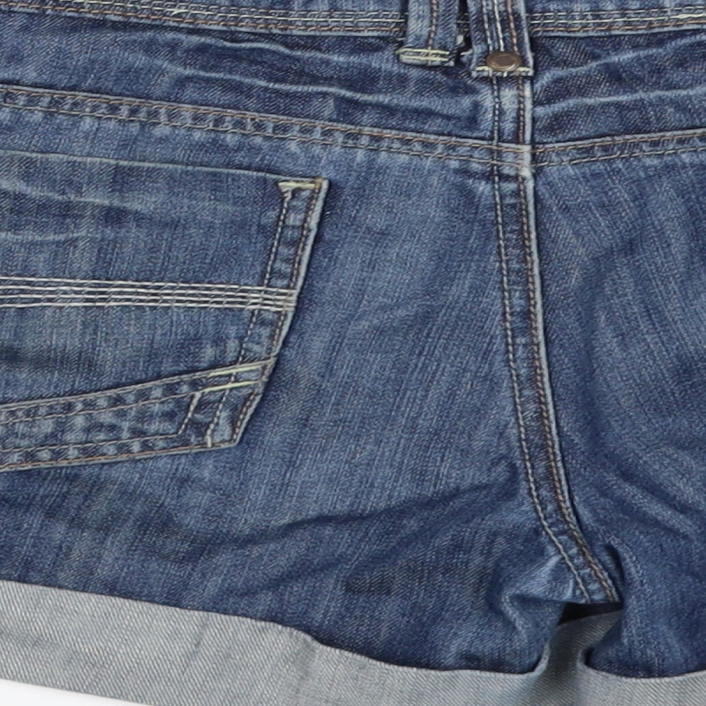 Matalan Womens Blue  Denim Hot Pants Shorts Size 12