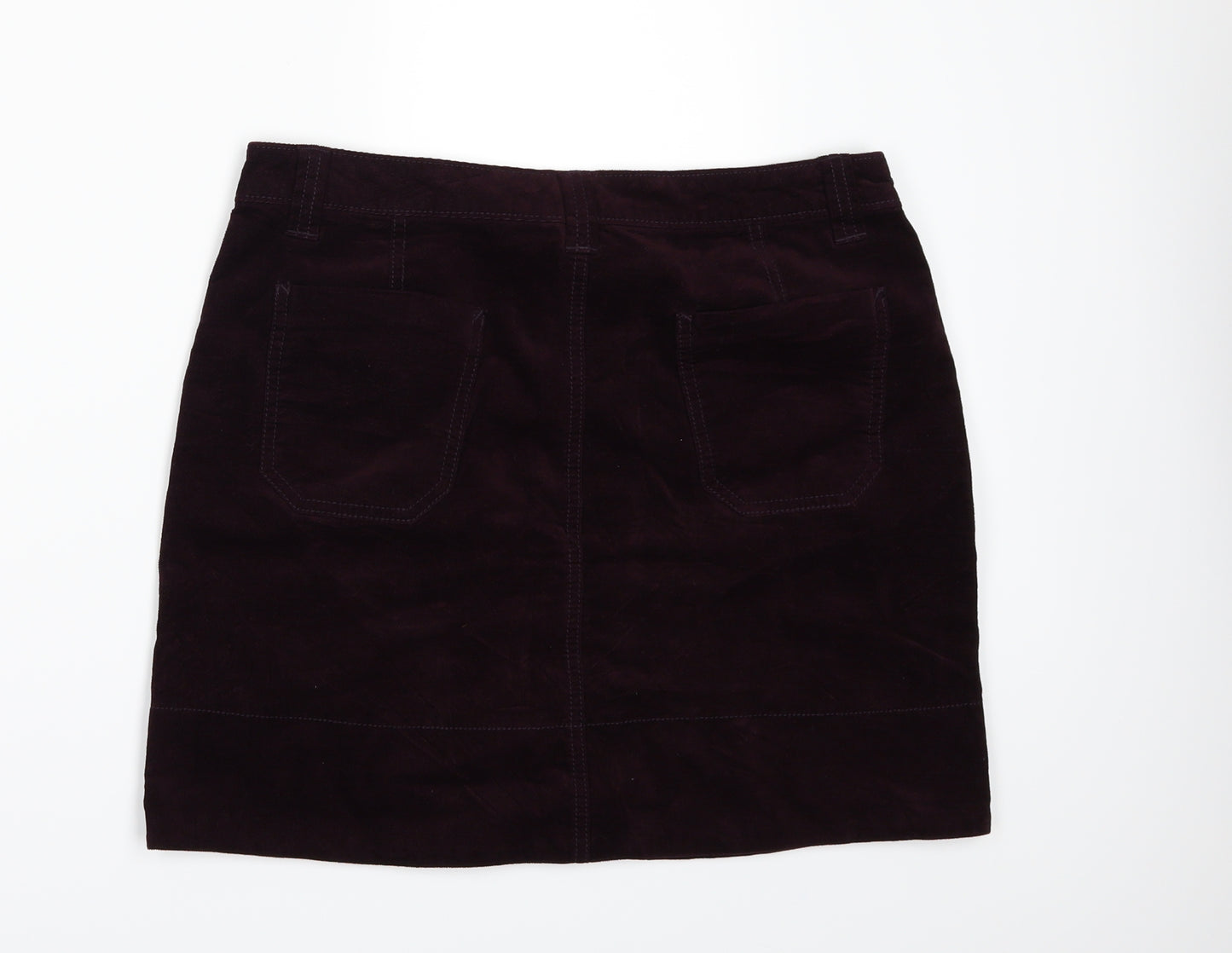 Marks and Spencer Womens Red  Corduroy Mini Skirt Size 12