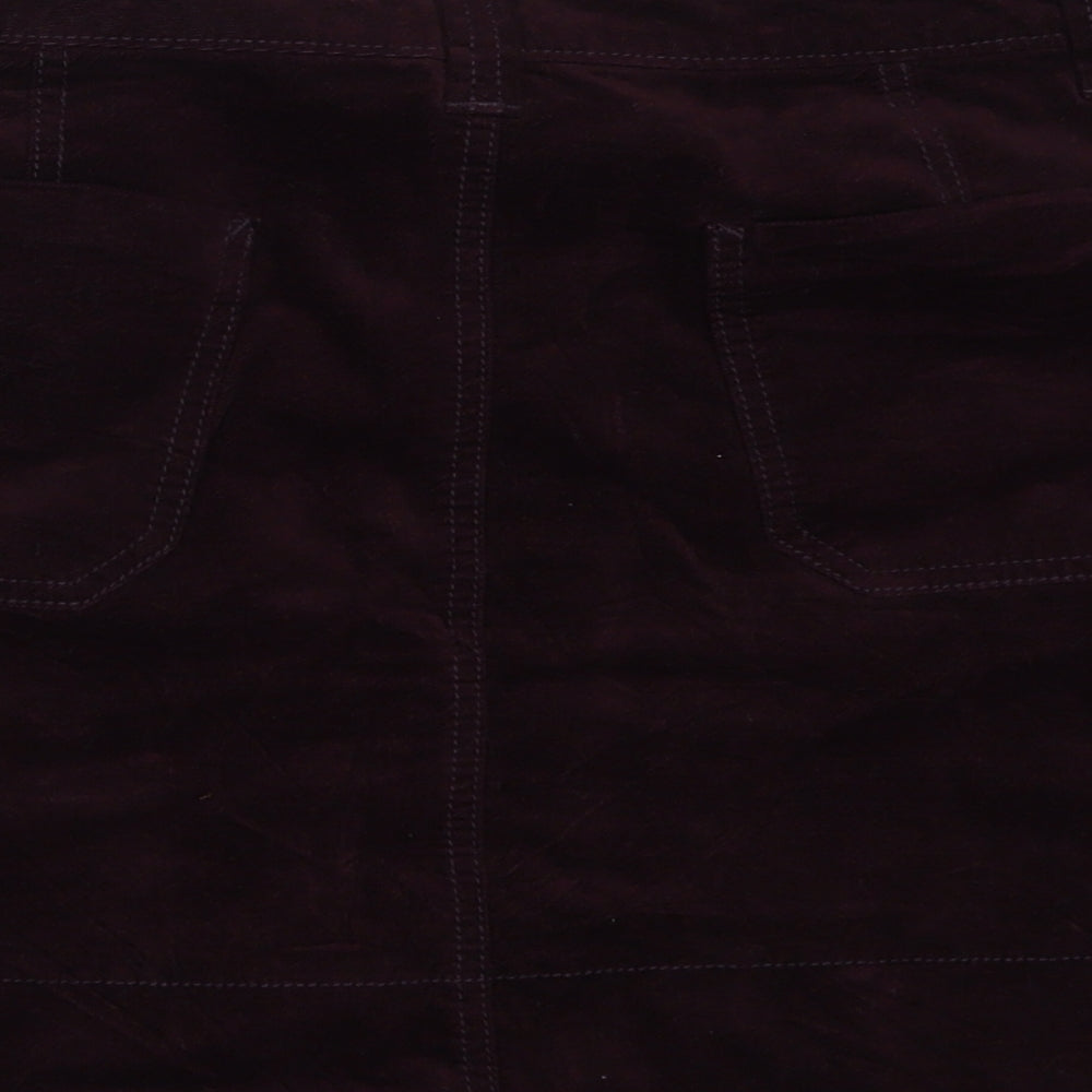 Marks and Spencer Womens Red  Corduroy Mini Skirt Size 12
