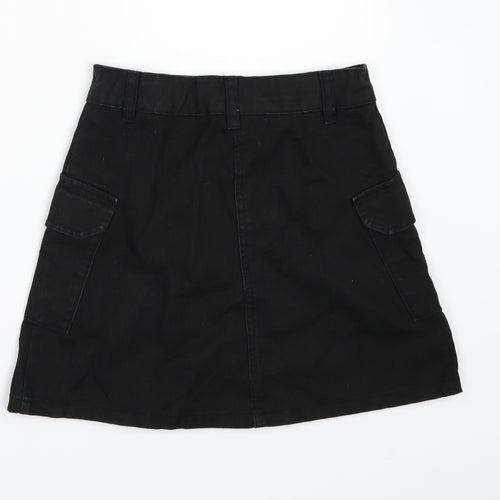 Nutmeg Girls Black  Denim Mini Skirt Size 9-10 Years