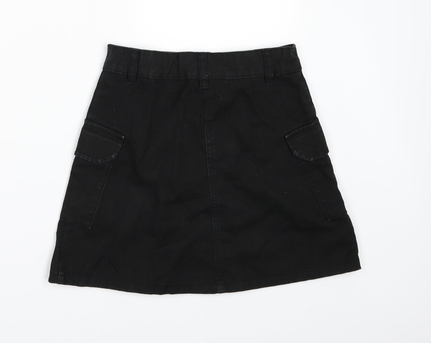 Nutmeg Girls Black  Denim Mini Skirt Size 9-10 Years