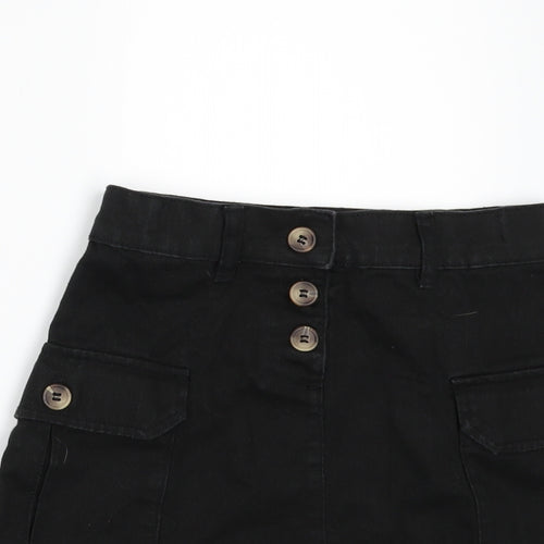 Nutmeg Girls Black  Denim Mini Skirt Size 9-10 Years