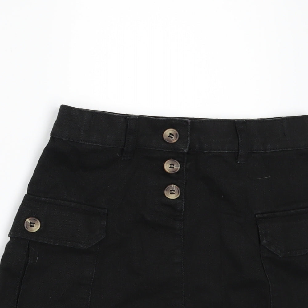 Nutmeg Girls Black  Denim Mini Skirt Size 9-10 Years