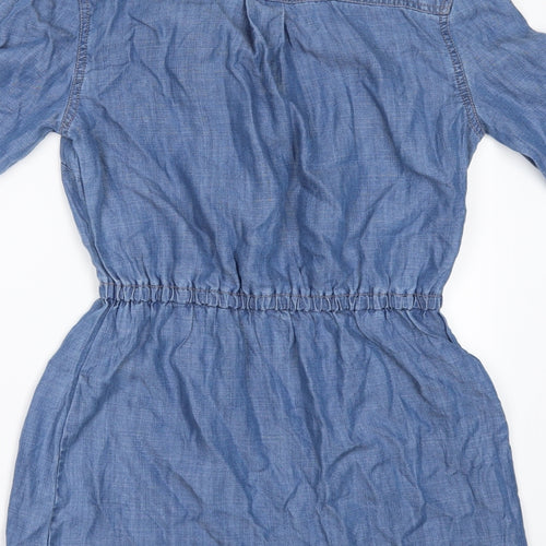 NEXT Womens Black  Denim Mini  Size 8  - FRAYED HEM AND SLEEVES
