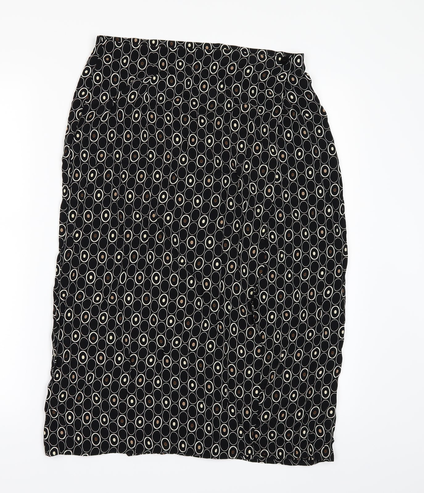 Marks and Spencer Womens Black Geometric  Wrap Skirt Size 22