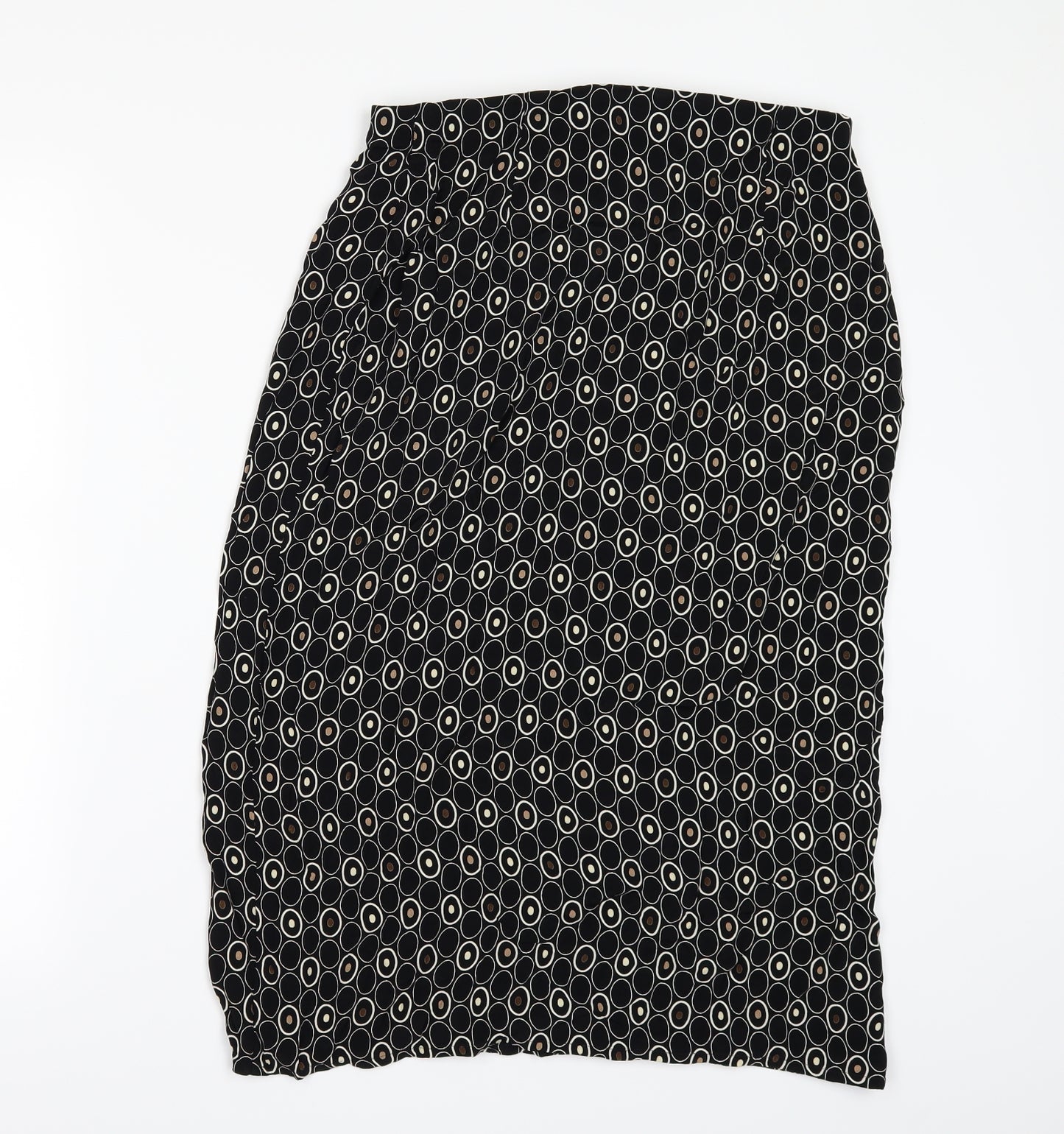 Marks and Spencer Womens Black Geometric  Wrap Skirt Size 22