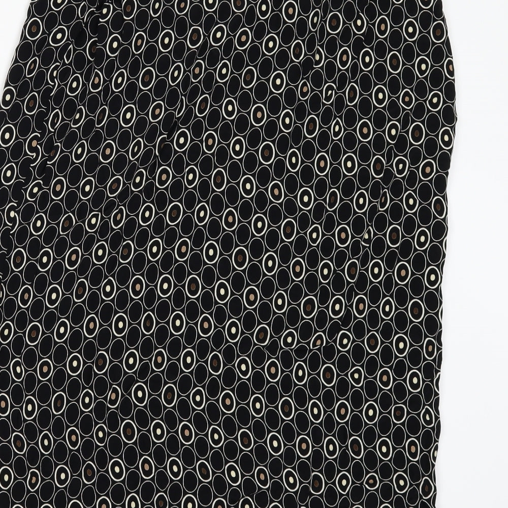 Marks and Spencer Womens Black Geometric  Wrap Skirt Size 22