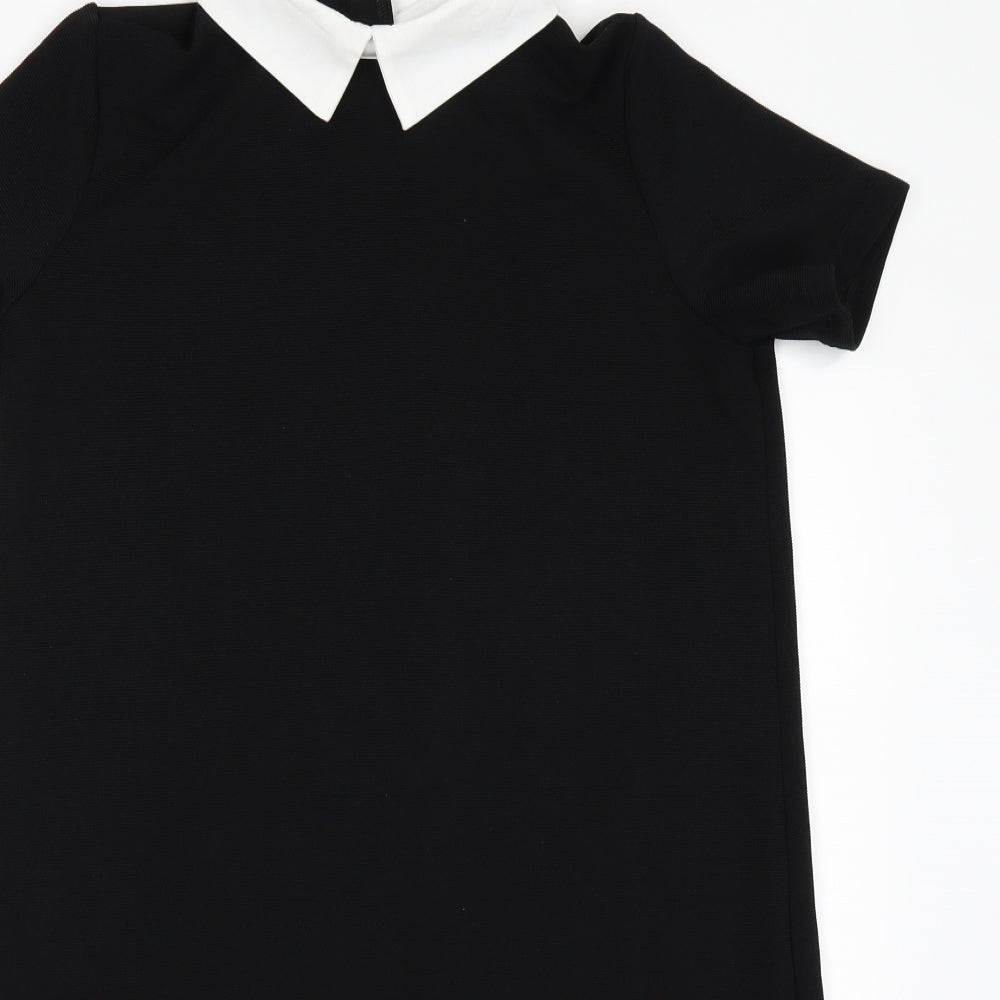 Zara Womens Black Batik  A-Line  Size S