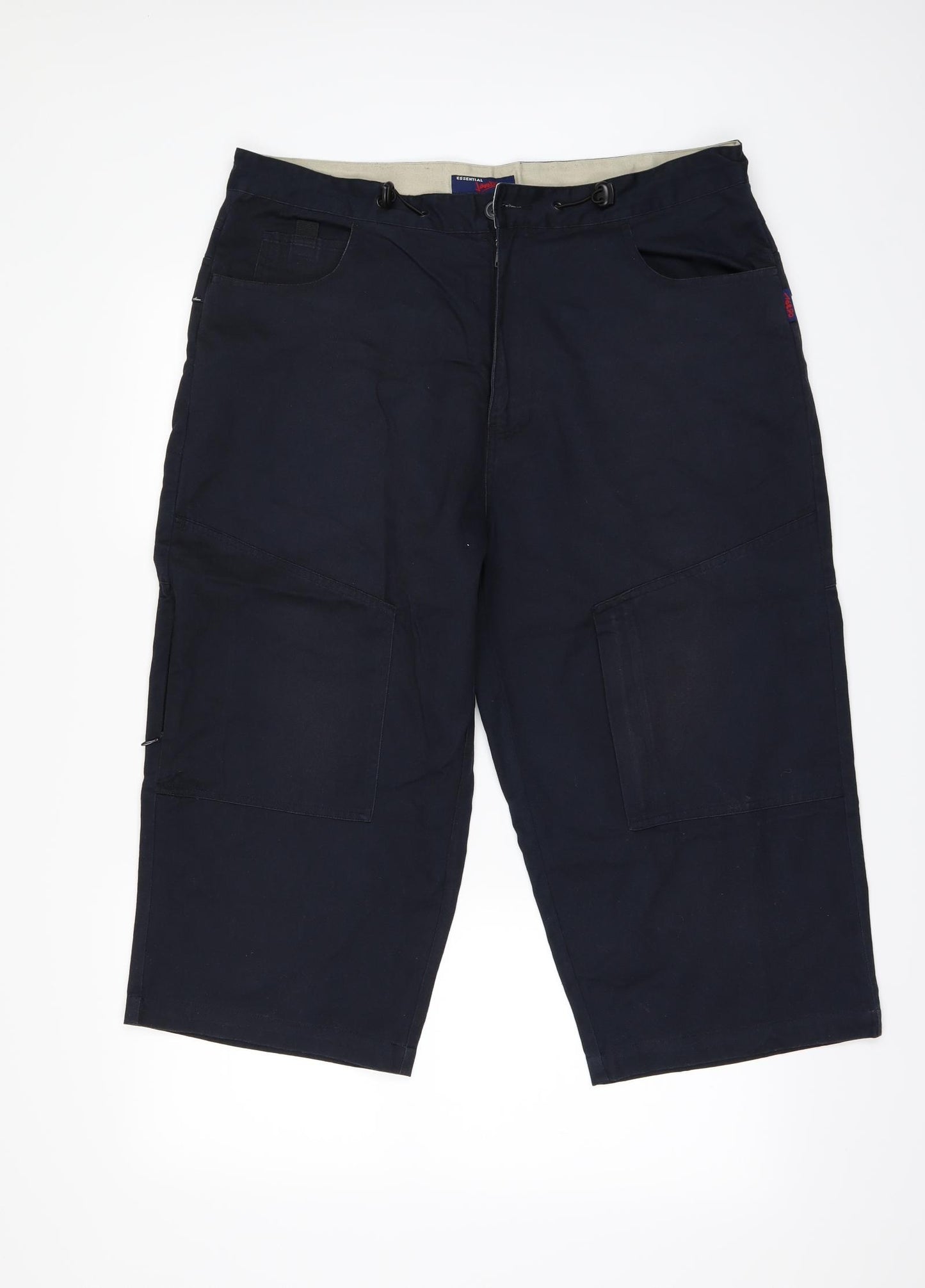 JAMBO Mens Blue   Cropped Trousers Size L L20 in