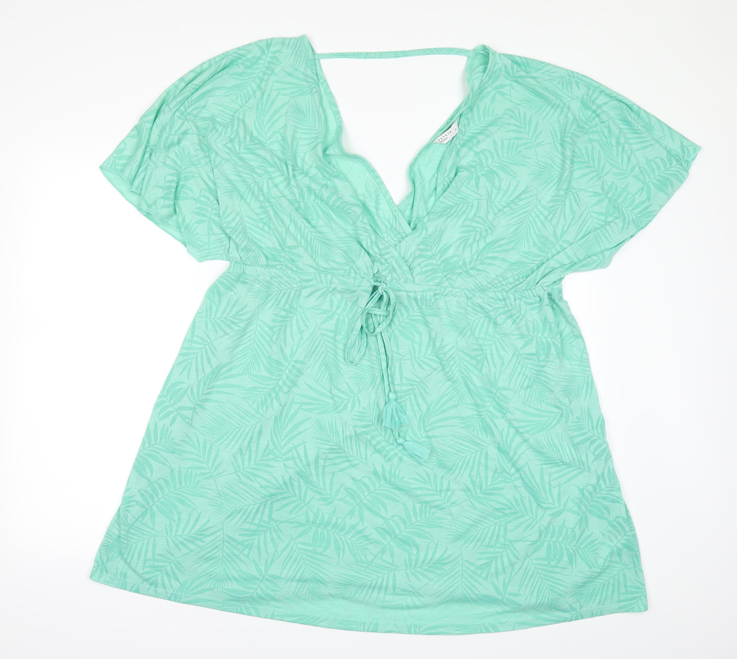 Papaya Womens Green   T-Shirt Dress  Size XL  - Beach Dress