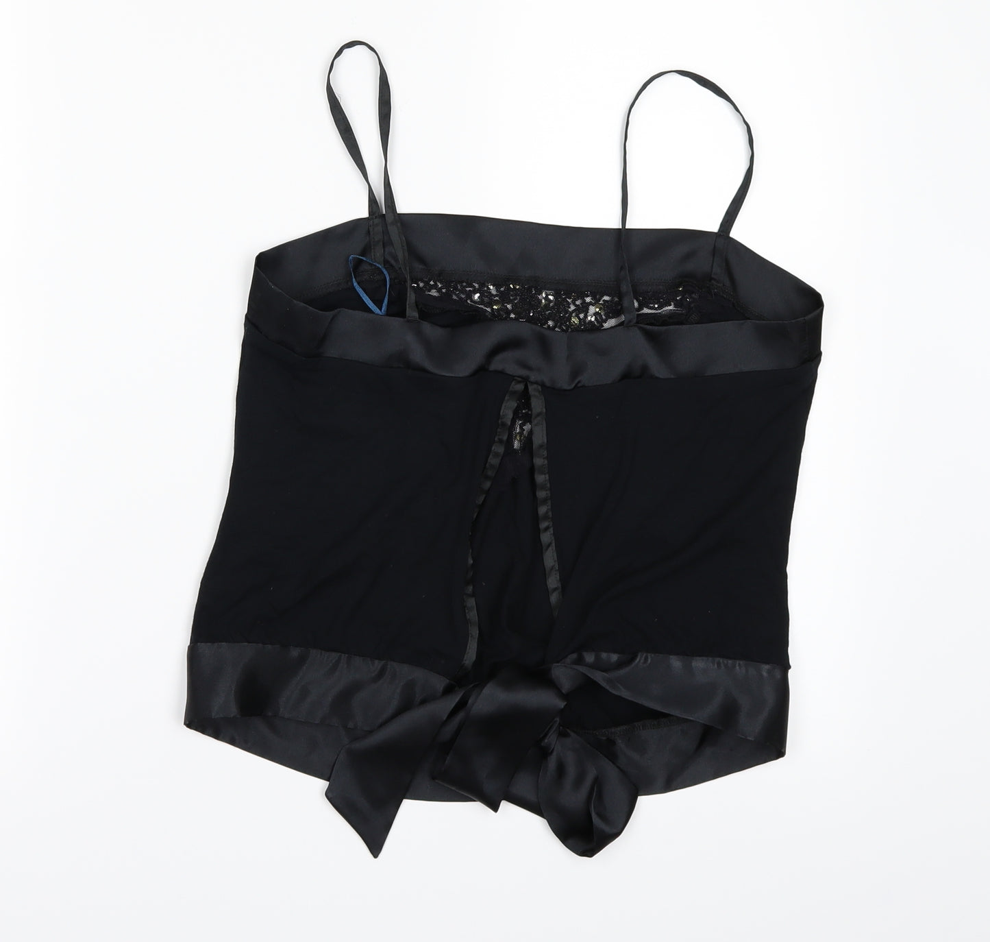 Stark Womens Black   Cropped Blouse Size 10