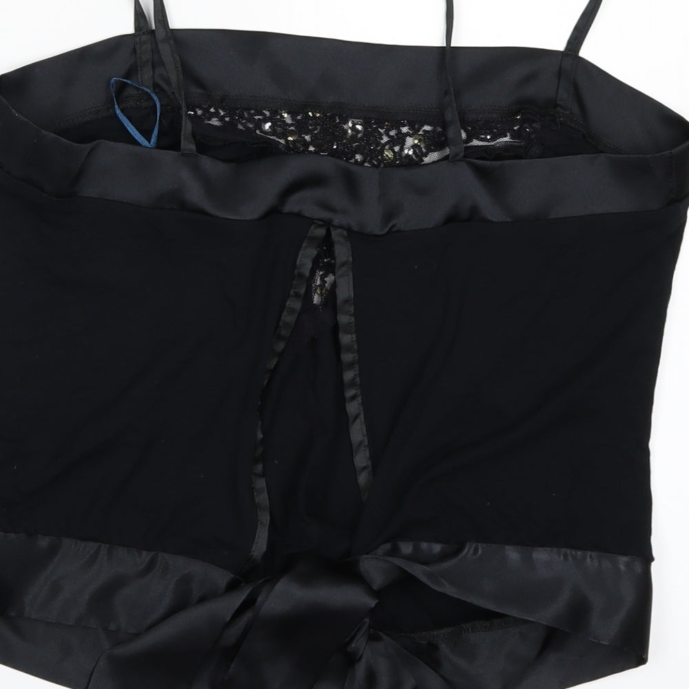 Stark Womens Black   Cropped Blouse Size 10