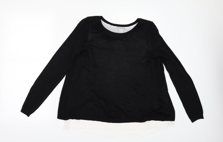 H&M Womens Black   Pullover Jumper Size S