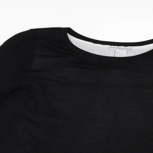 H&M Womens Black   Pullover Jumper Size S