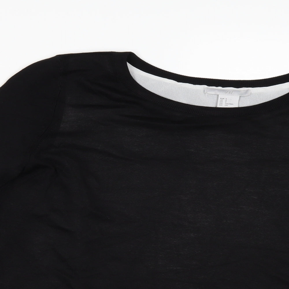 H&M Womens Black   Pullover Jumper Size S