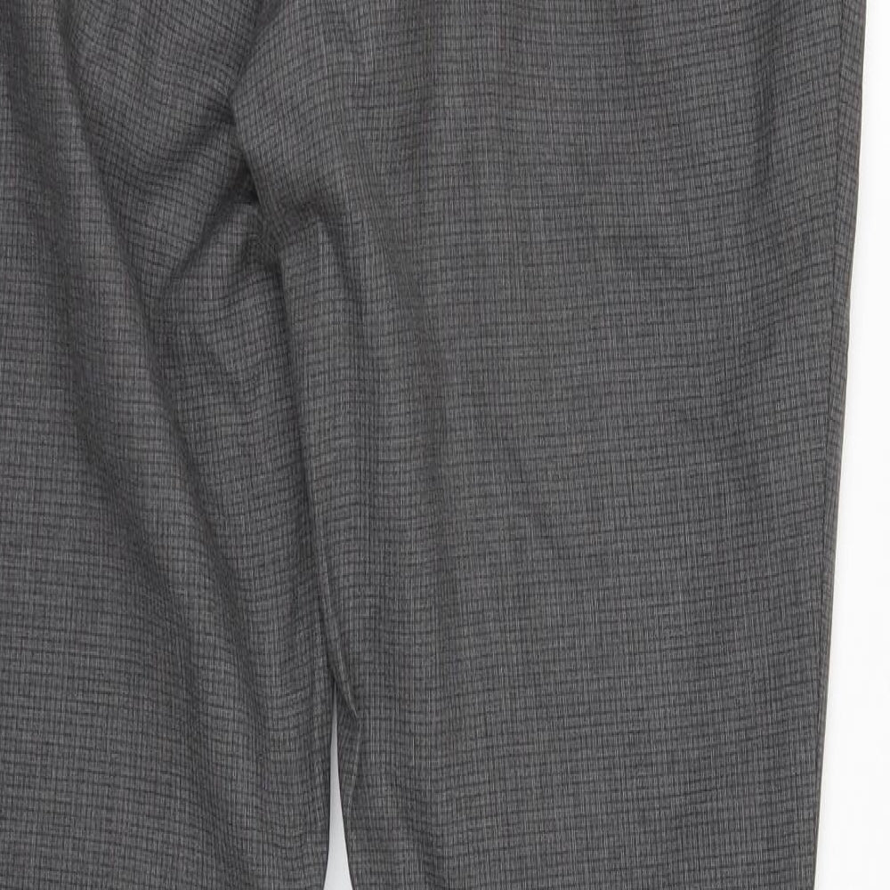 Marks and Spencer Mens Grey Check  Trousers  Size 34 L31 in
