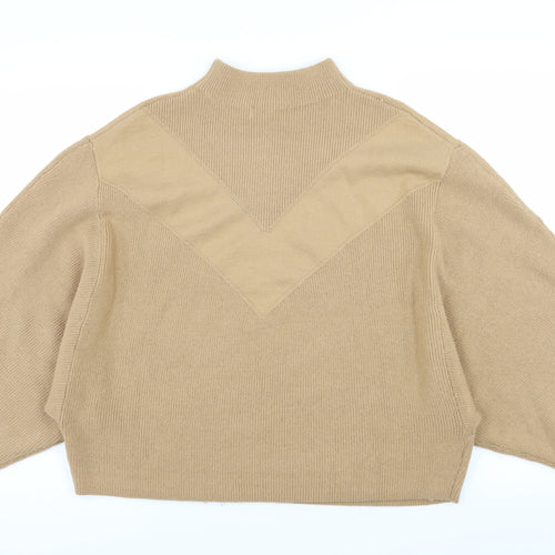 H&M Womens Beige  Knit Pullover Jumper Size M