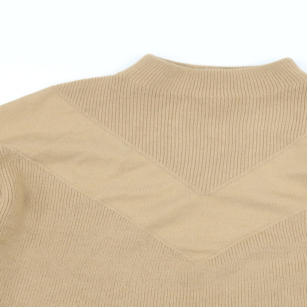 H&M Womens Beige  Knit Pullover Jumper Size M
