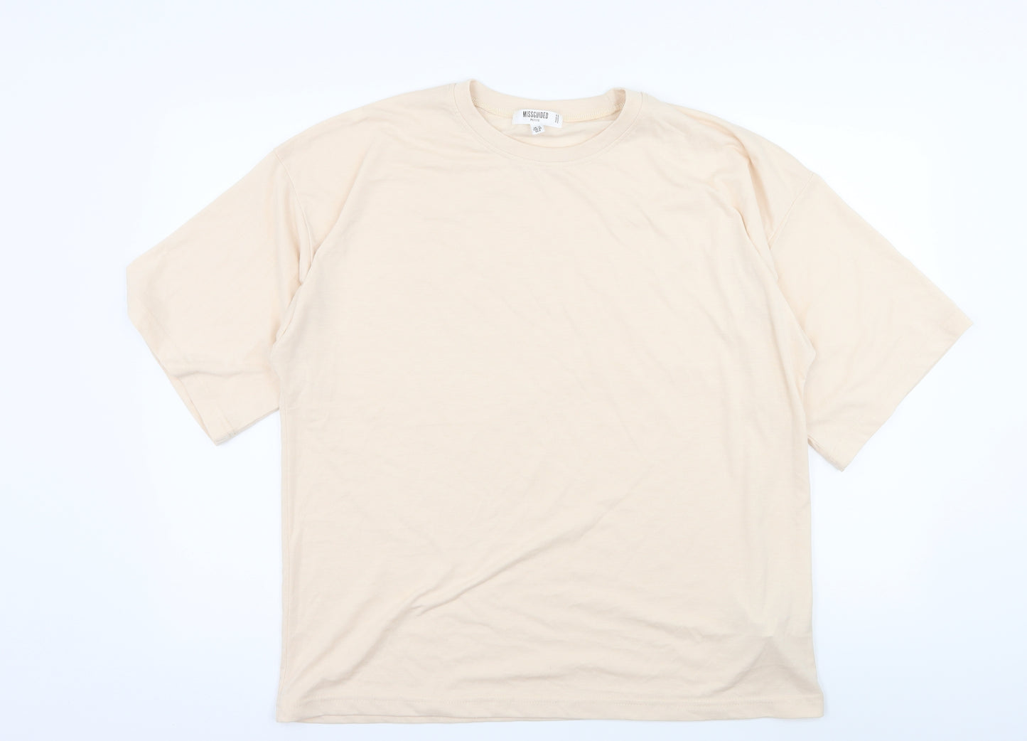 Missguided Womens Pink  Jersey Basic T-Shirt Size 12  - Oversized