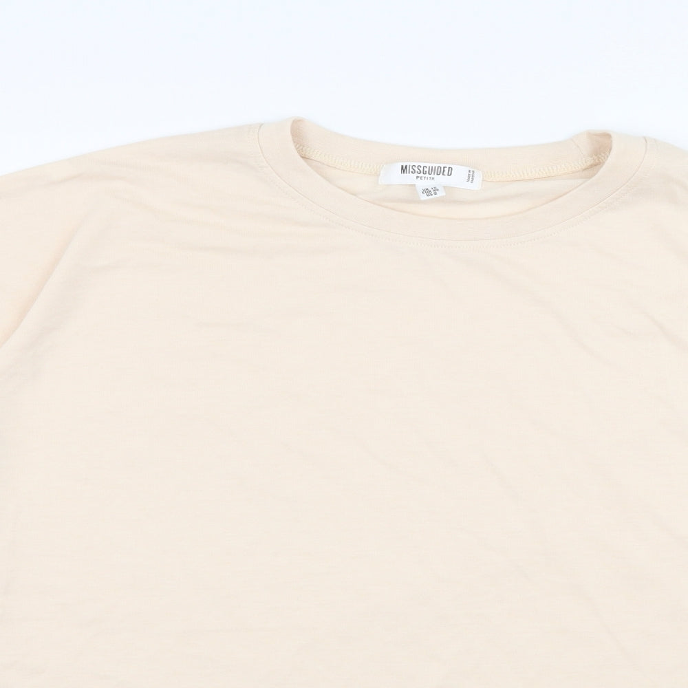 Missguided Womens Pink  Jersey Basic T-Shirt Size 12  - Oversized