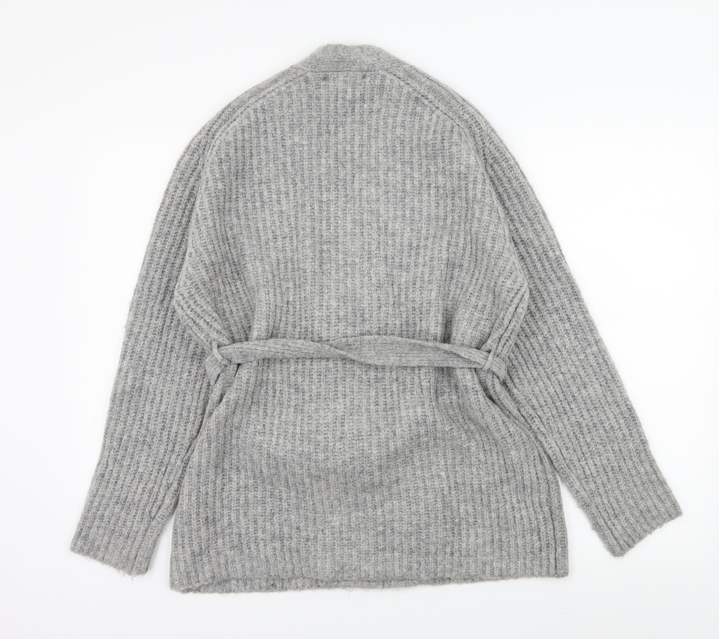 Primark Womens Grey  Knit Cardigan Jumper Size 10