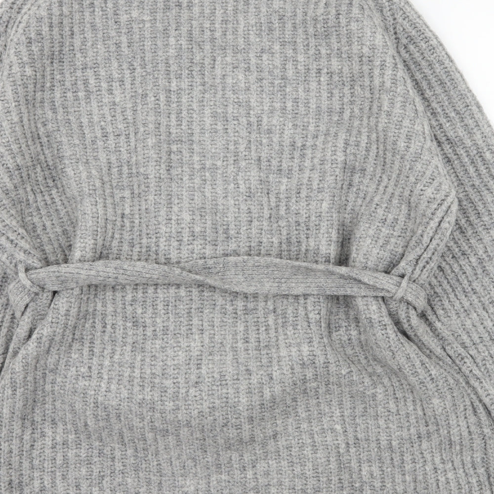 Primark Womens Grey  Knit Cardigan Jumper Size 10