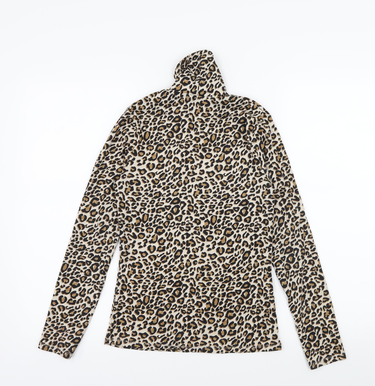 George Girls Brown Animal Print Jersey Basic T-Shirt Size 12-13 Years