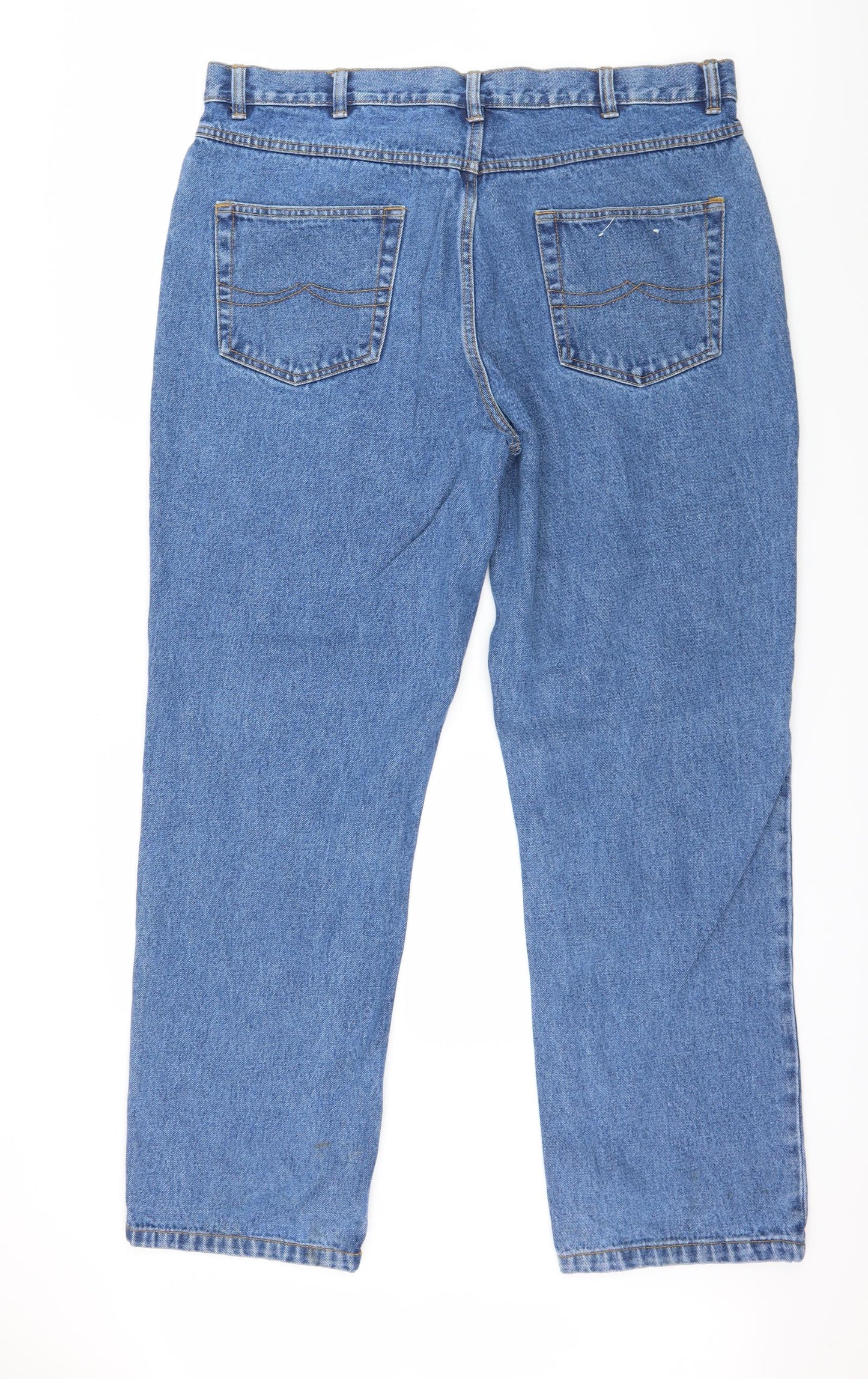 Easy Mens Blue  Denim Straight Jeans Size 40 L32 in