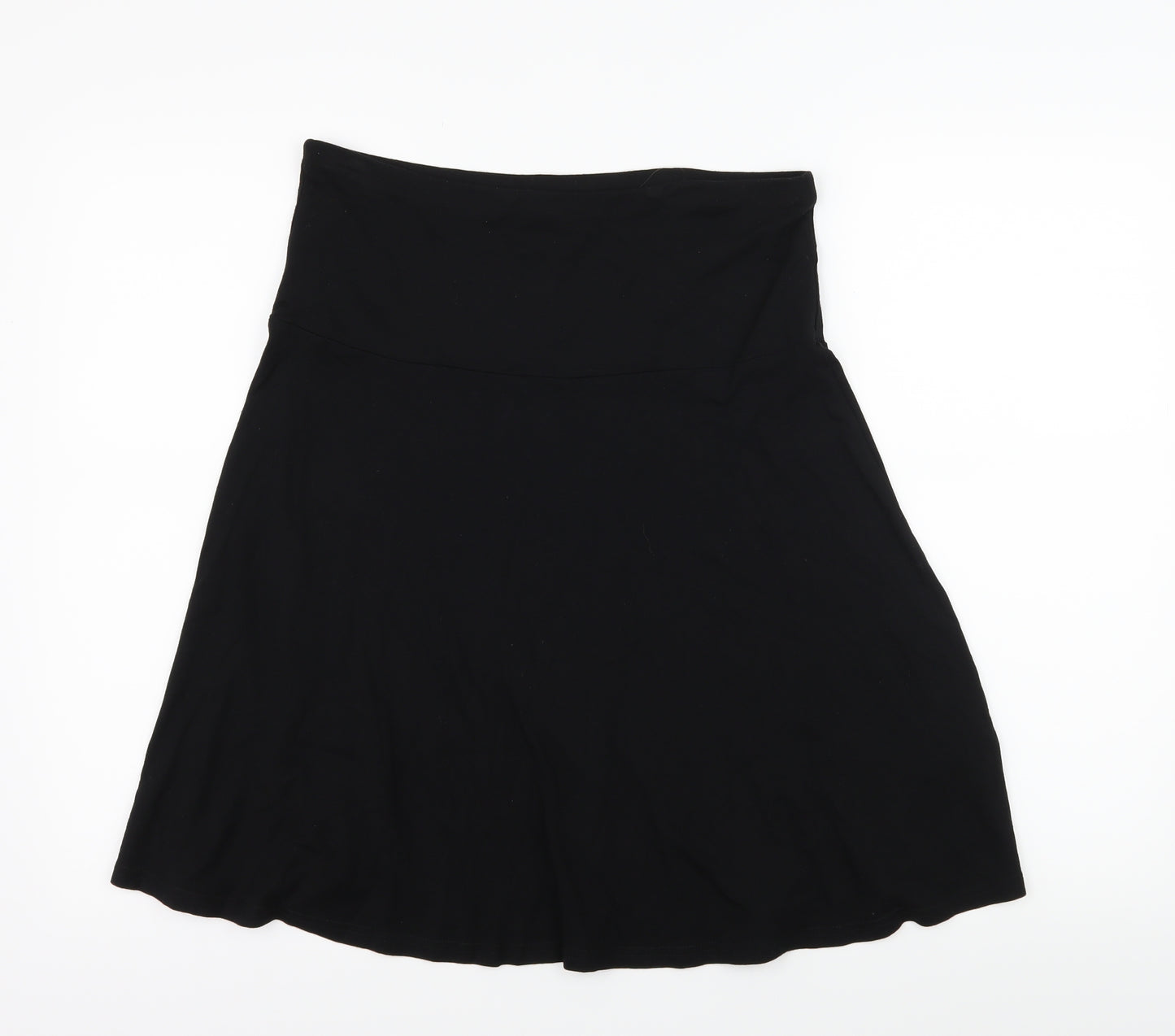 H&M Womens Black  Jersey Flare Skirt Size 8