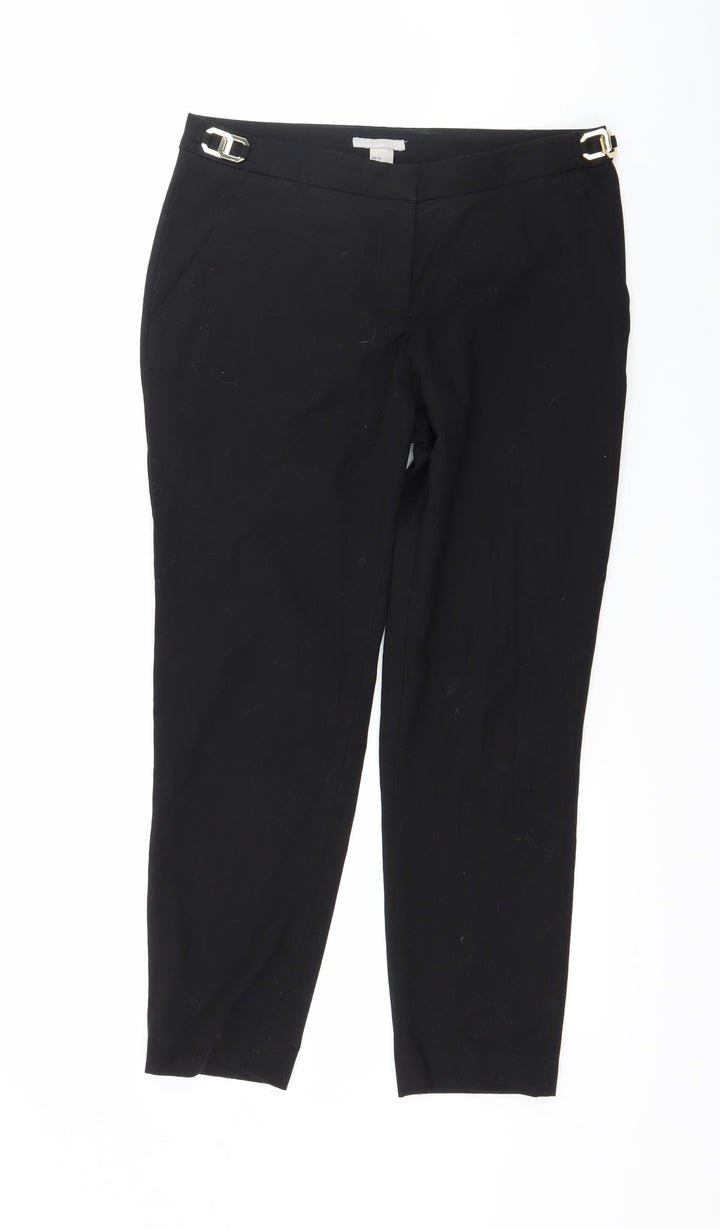 H&M Womens Black   Trousers  Size 10 L25 in