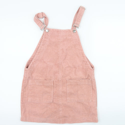 FOREVER 21 Womens Pink  Corduroy Pinafore/Dungaree Dress  Size S