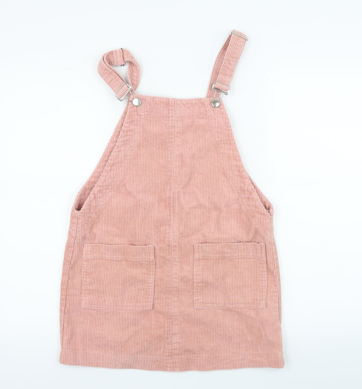 FOREVER 21 Womens Pink  Corduroy Pinafore/Dungaree Dress  Size S