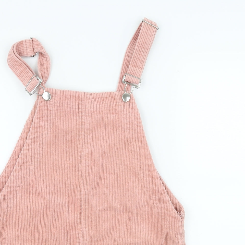 FOREVER 21 Womens Pink  Corduroy Pinafore/Dungaree Dress  Size S