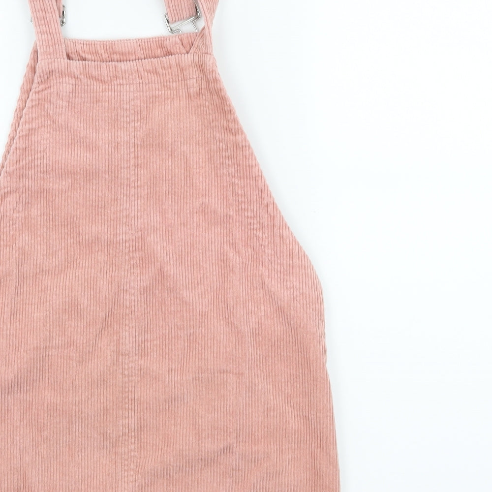 FOREVER 21 Womens Pink  Corduroy Pinafore/Dungaree Dress  Size S