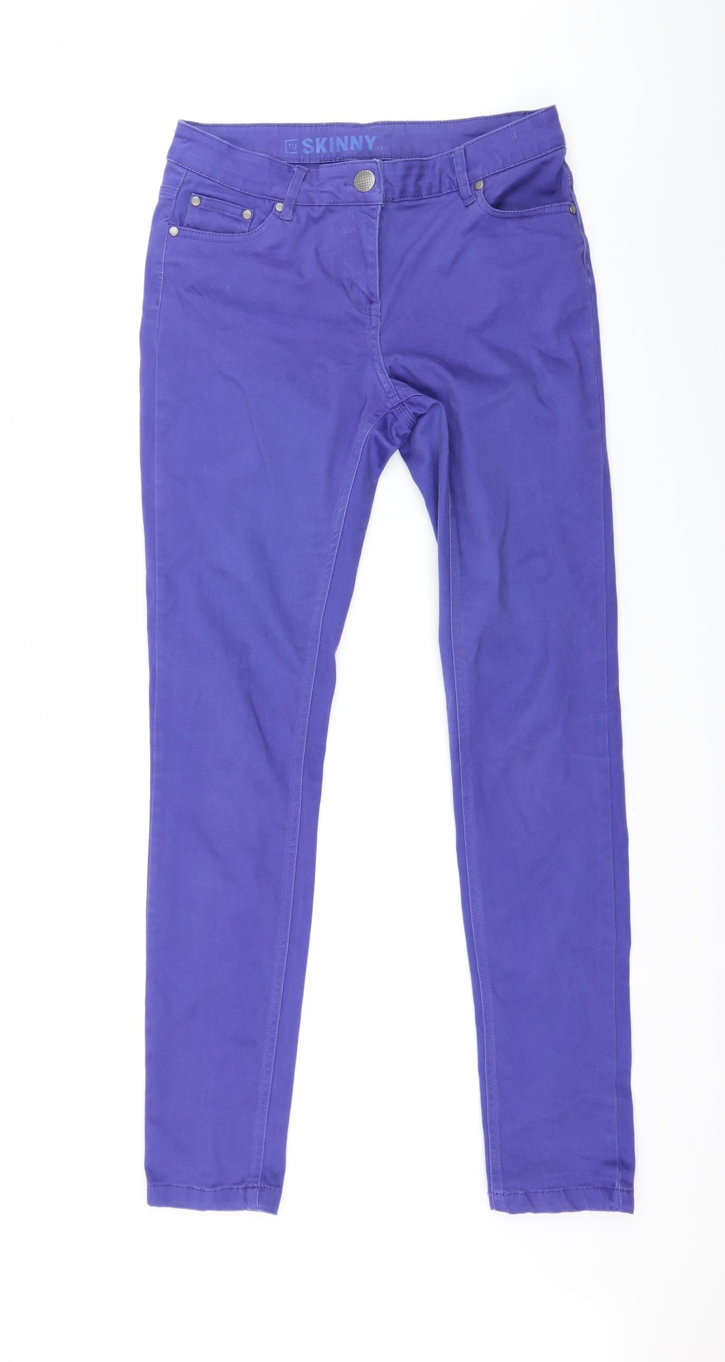 TU Womens Blue  Denim Skinny Jeans Size 12 L31 in