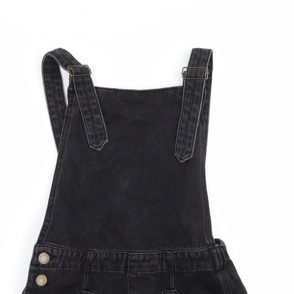BDG Womens Black  Denim Pinafore/Dungaree Dress  Size S
