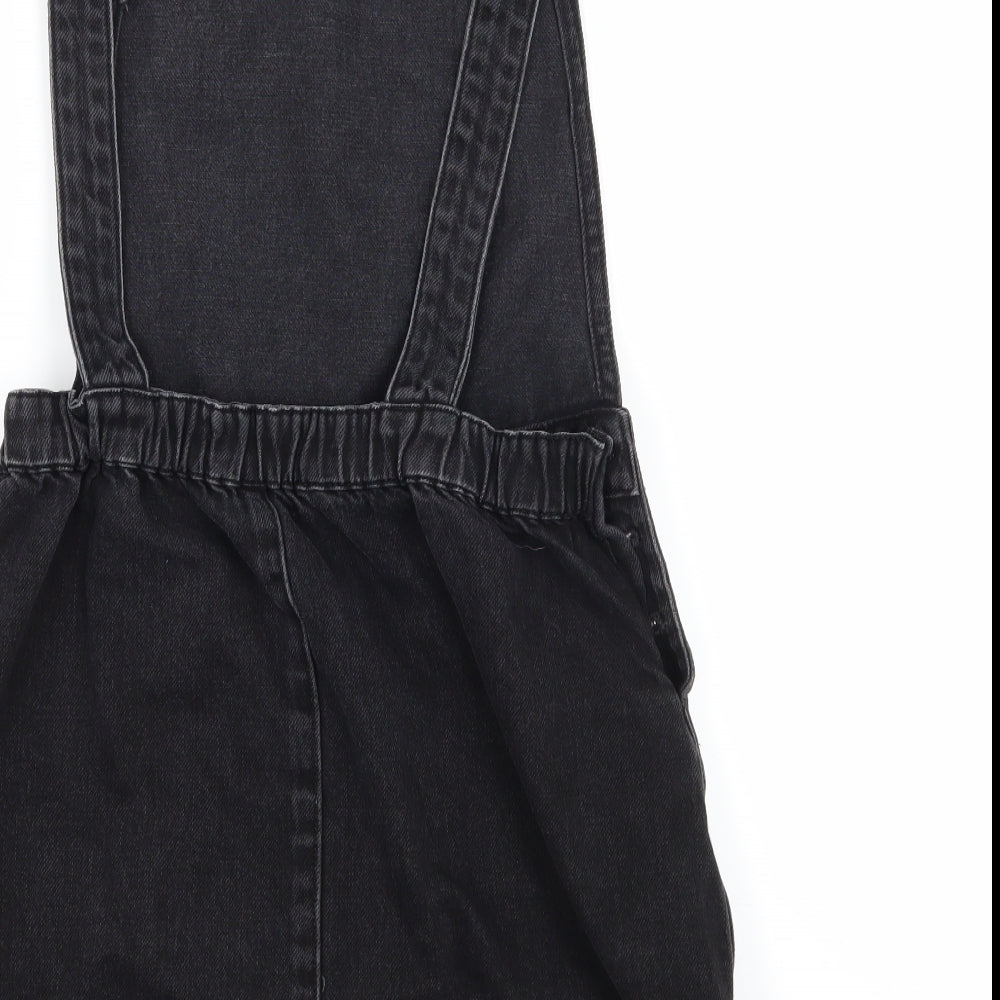 BDG Womens Black  Denim Pinafore/Dungaree Dress  Size S