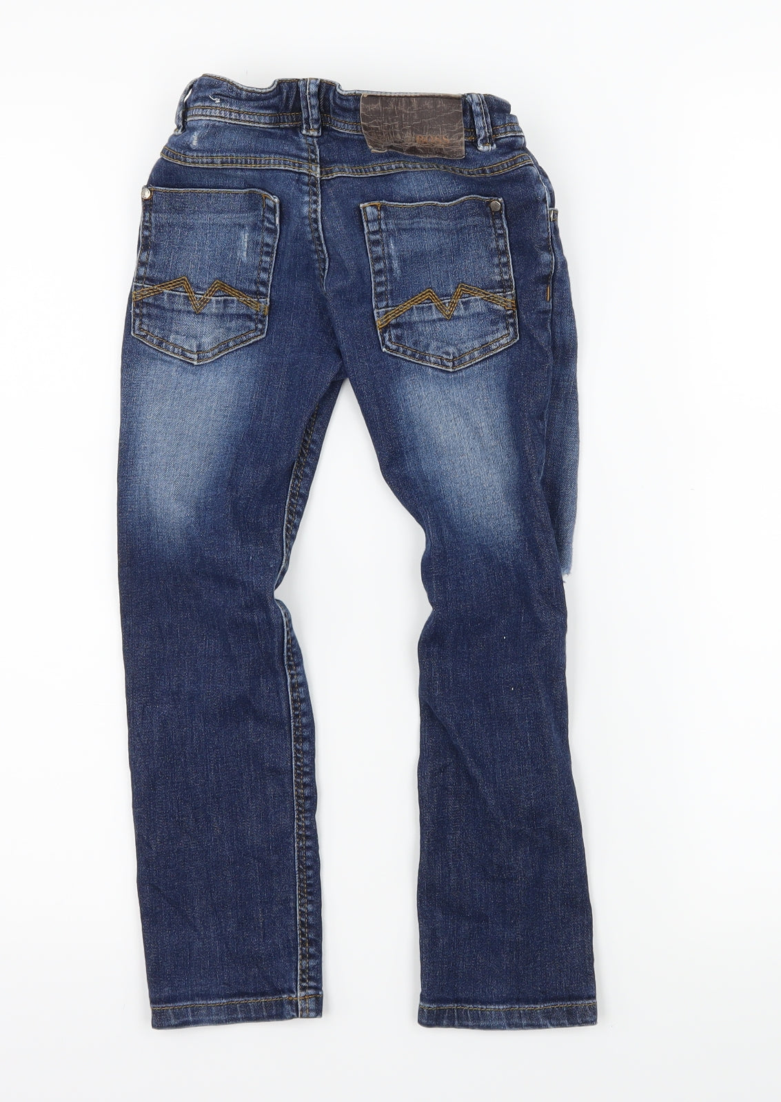 HUGO BOSS Boys Blue  Denim Straight Jeans Size 6 Years - Distressed