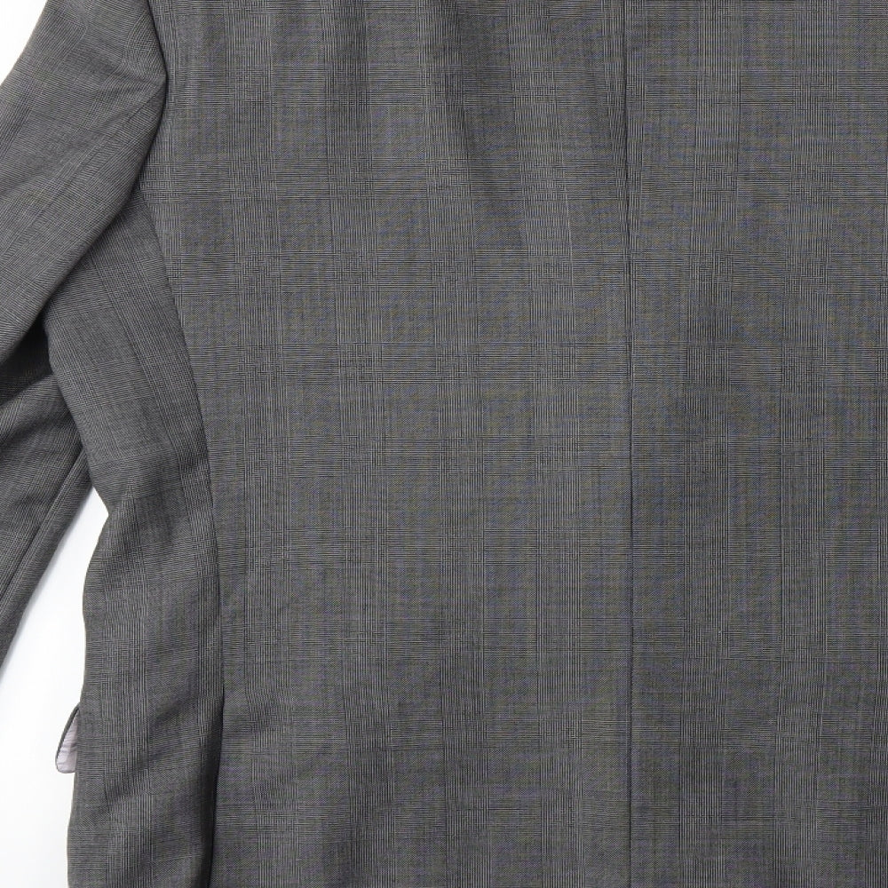 Preworn Mens Grey Check  Jacket Suit Jacket Size 48