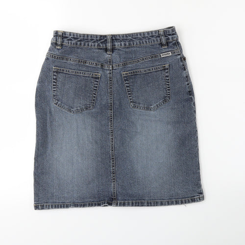 Moto Womens Blue  Denim Straight & Pencil Skirt Size 12