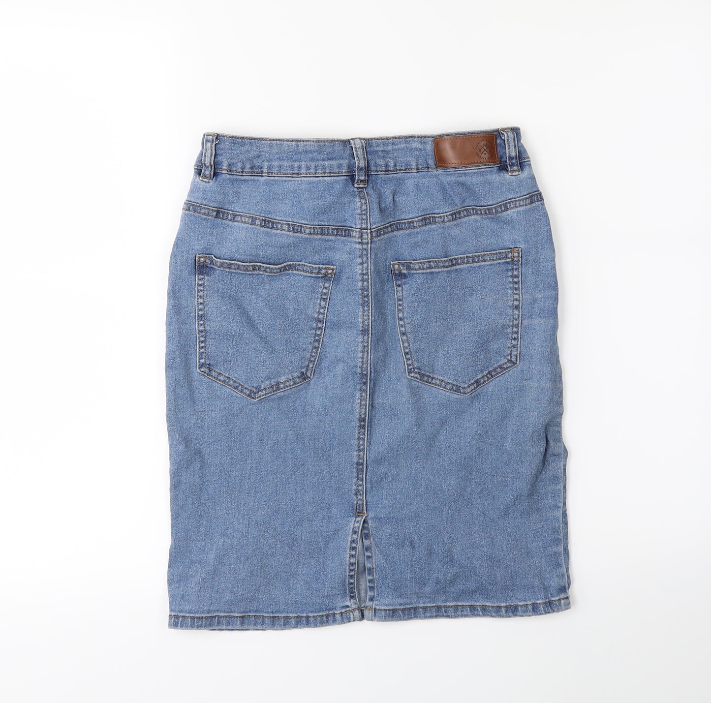 VERO MODA Womens Blue  Denim Straight & Pencil Skirt Size S